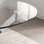 Darnice Round Glass Top Dining Table with Stainless Steel Base