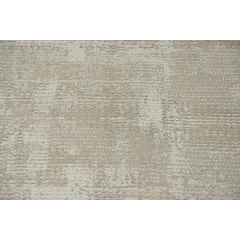 Tapis crème moderne Minimalist Grid 5 x 7