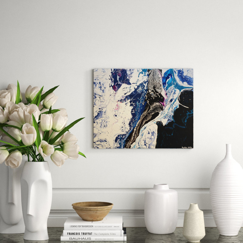 'Peeking Through Foam' - Wrapped Canvas Painting Print