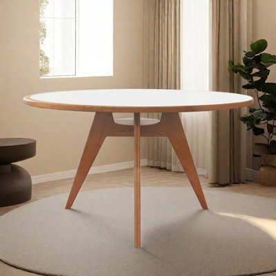 Cherry wood and rock slab dining table.