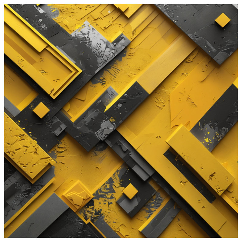Rideaux de douche jaunes et gris à formes géométriques très longs, 70in W x 72in H