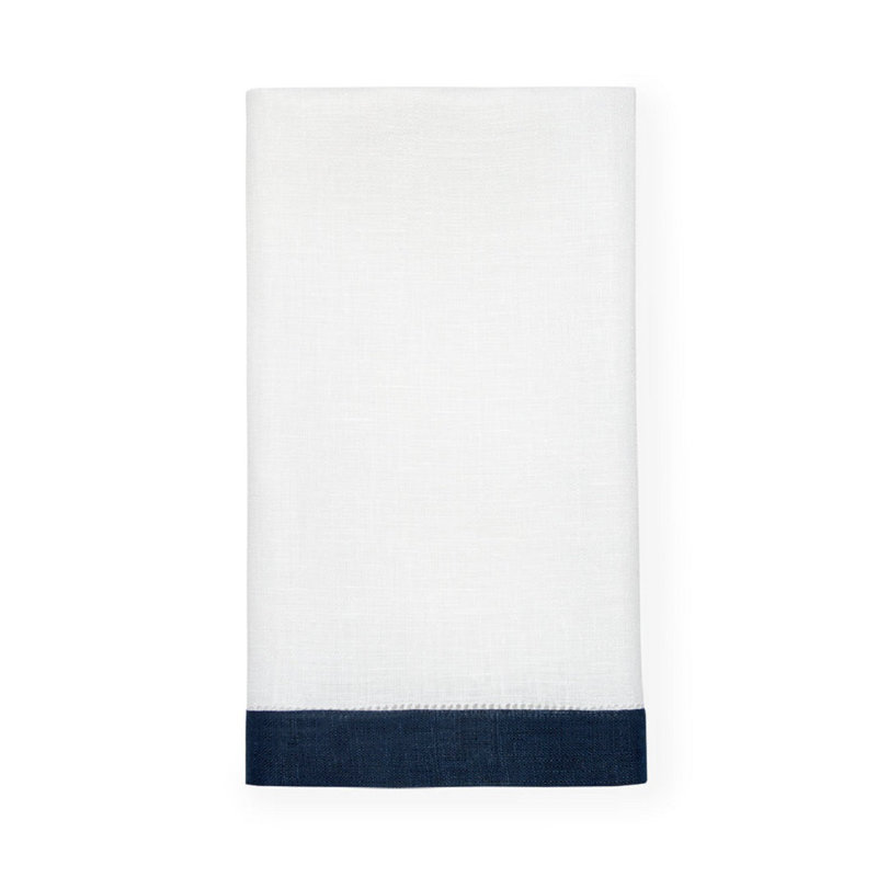 Filo Fingertip Towel Set, White/Navy
