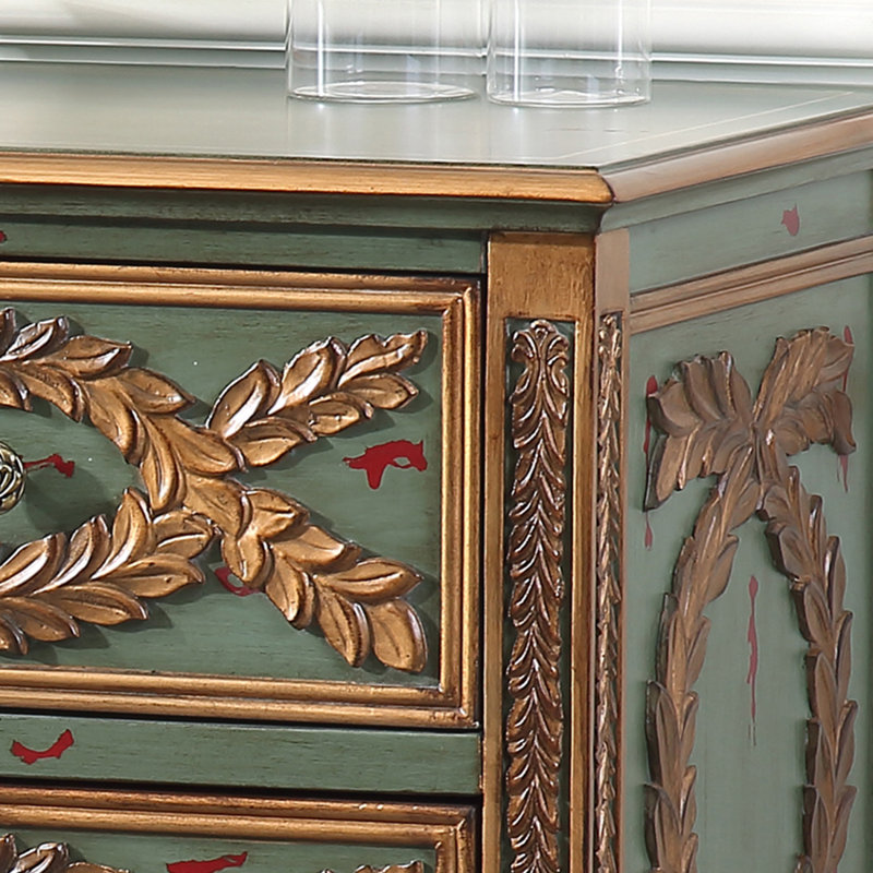 Multi-purpose two-drawer painted accent chest