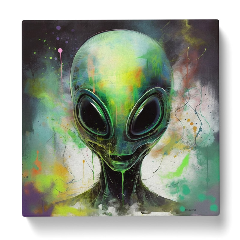 Alien Abstract Art No.2 - Print, 35cm H x 35cm W x 3cm D