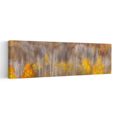 Golden Forest Impression by Mei Xu - Wrapped Canvas Panoramic Print