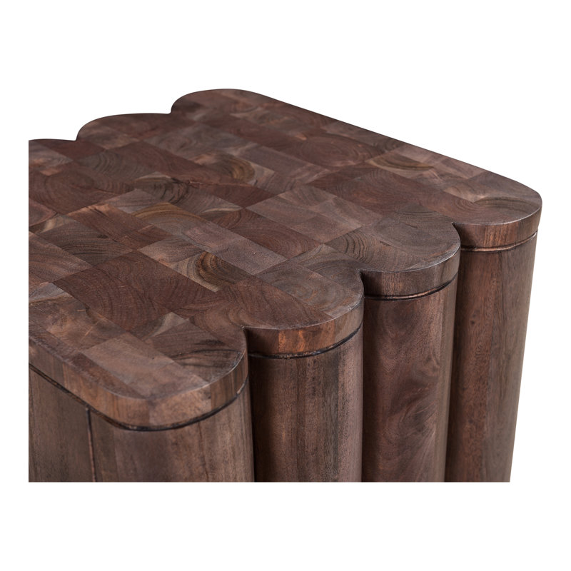 Punyo Solid Wood End Table, Brown