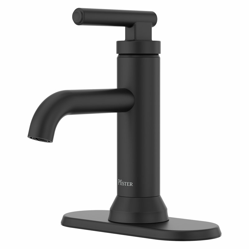 Robinet de salle de bain central à contrôle unique 4 po Capistrano, Spot Spot noir mat
