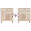 50cm W Solid Wood Bedside Table-771095314