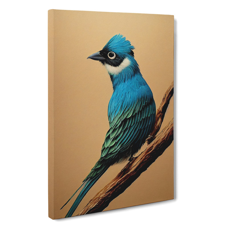 Alert Bird - Print, No Matte, 50cm H x 35cm W x 3cm D, Wrapped Canvas