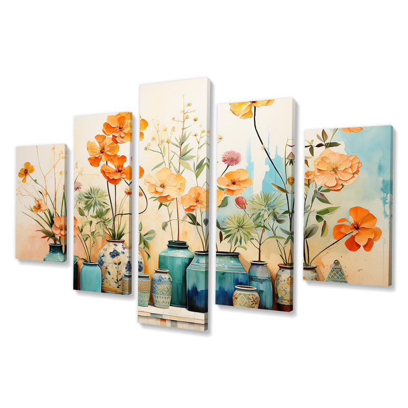 Aquarelle florale bleue II