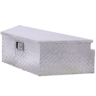 Boîte à outils en aluminium de 39 po, boîte à outils pour lit de camion robuste, boîte à outils de rangement pour camionnette extérieure, organisateur de rangement pour véhicule récréatif, coffre inférieur avec clés de verrouillage, 39 po x 16