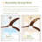 52" Solid Wood Blades Ceiling Fan With Light With Remote Control, Noiseless Reversible Motor, 6 Speed,3 Color, For Patio Living Room, Bedroom, Indoor.-1187170239-1187170240