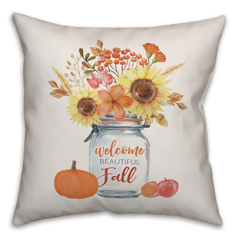  Coussin Welcome Welcome, 16 po x 1 po