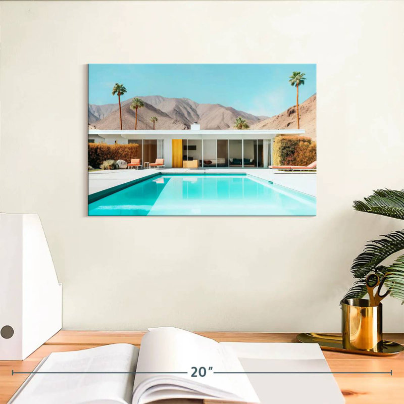 Lilie style Mid-Century moderne Palm Springs, H 8 po x l 12 po
