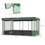Boîte à fleurs en acier galvanisé avec cage de culture et toile d'ombrage, lit de jardin surélevé pour fleurs, légumes et herbes, gris-1113738113
