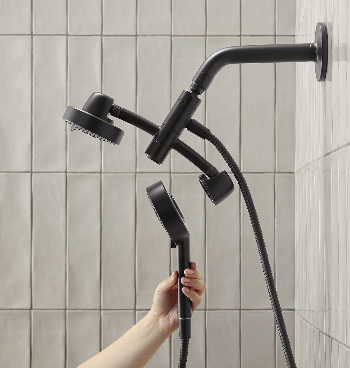 Awaken 1.75 GPM 2-in-1 Shower Combo Kit, Matte Black