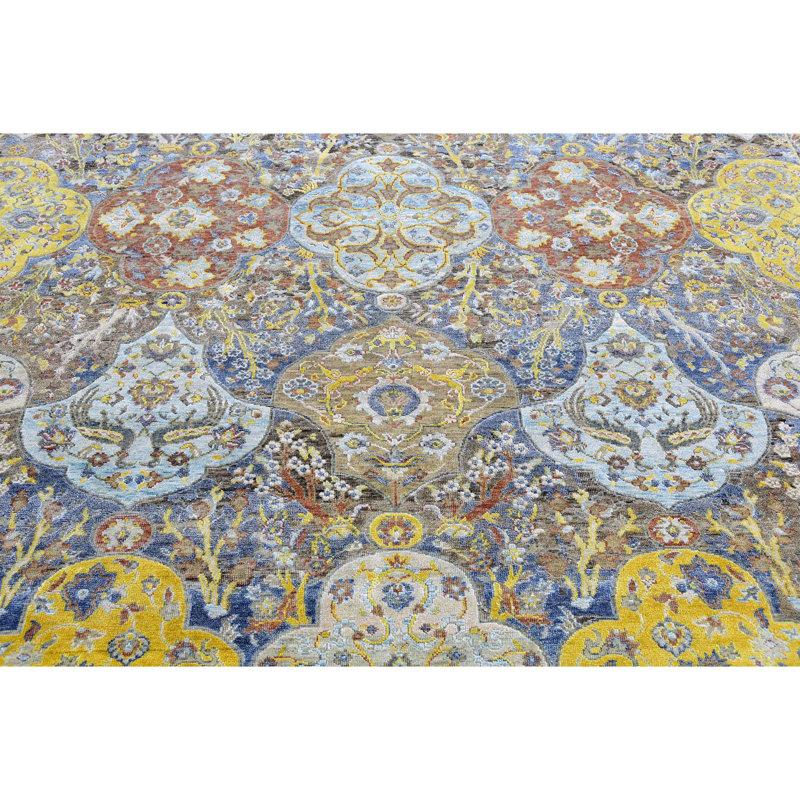 Wool Abstract Area Rug, Rectangle 8' x 10'