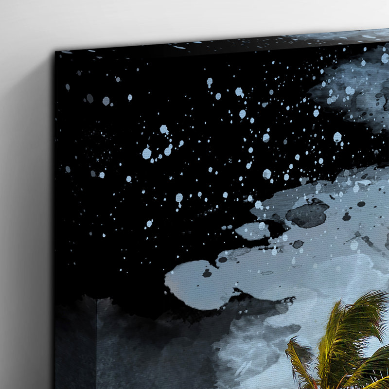 Tropical Palm Trees - Wrapped Canvas, 35cm H x 50cm W