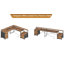 Rockville 108.2'' W L-Shaped Computer Desk with Drawers and Power Outlets-889821888