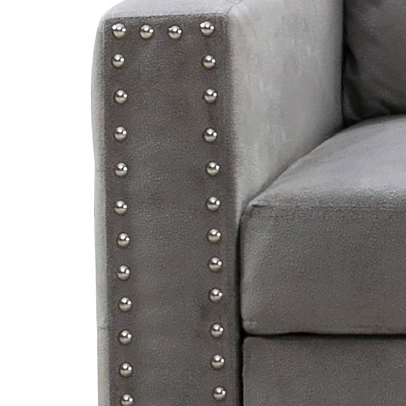 Canapé modulaire Marlecia, Tissu gris pâle
