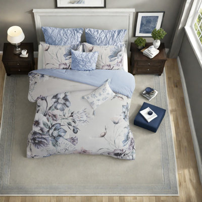 Ensembles de literie en coton de qualité supérieure, motif floral doux, style pour la chambre à coucher