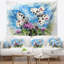 Tapisserie floral apollo papillons on blue-28488688