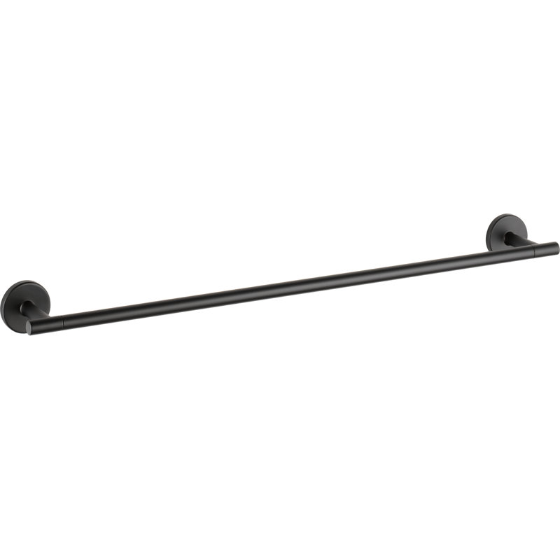 Porte-serviettes mural, accessoire et quincaillerie de salle de bain Trinsic, 1.13" H x 24" L x 3.31" D, Noir mat