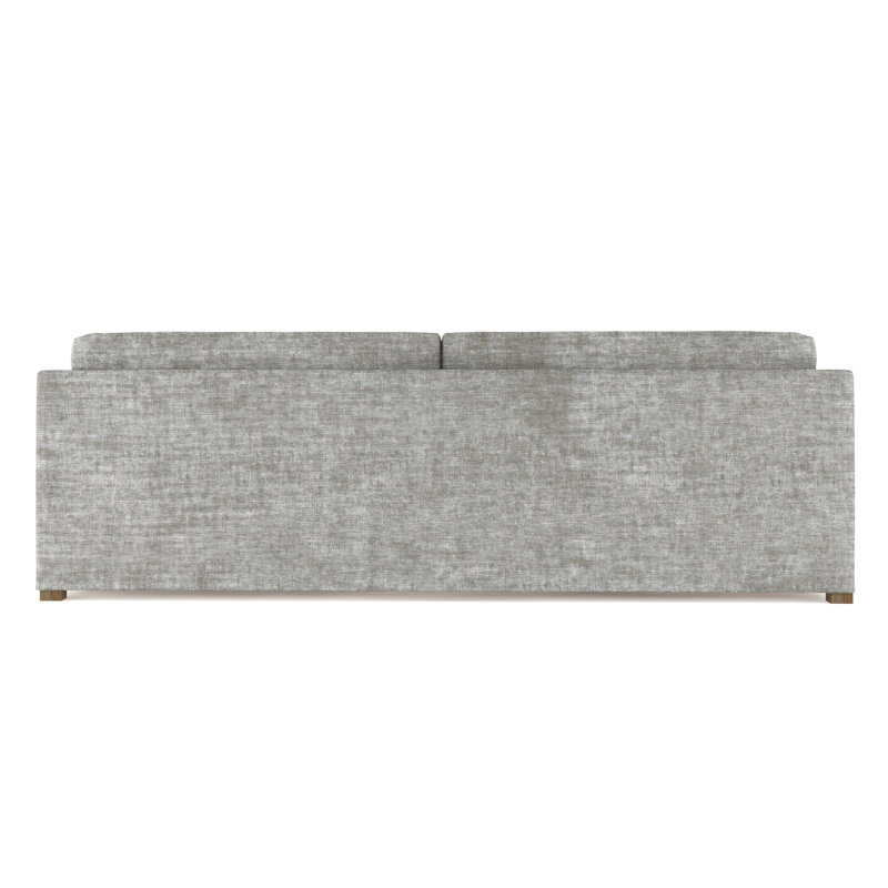 Madison Sofa, 33" H x 120" W x 41" D, Crushed Velvet Silver Streak, Natural