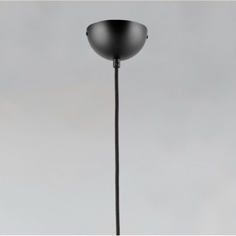Luminaire suspendu simple à DEL 1 lumière à intensité réglable Johnston Johnston , Noir, H 7,25 po x l 9,5 po x P 9,5 po