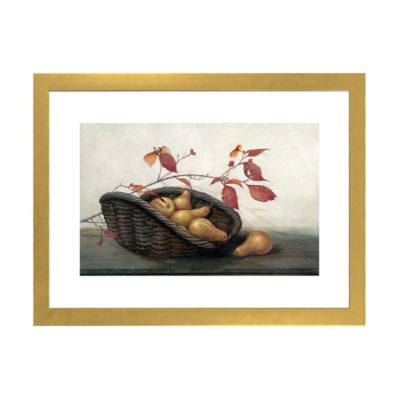 Winter Dogwood par Ruane Manning - reproduction d'art, H 16 po x l 24 po x P 1 po, Papier encadré doré, Blanc