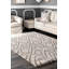 Tapis ivoire à motif géométrique Ortonville-25254865