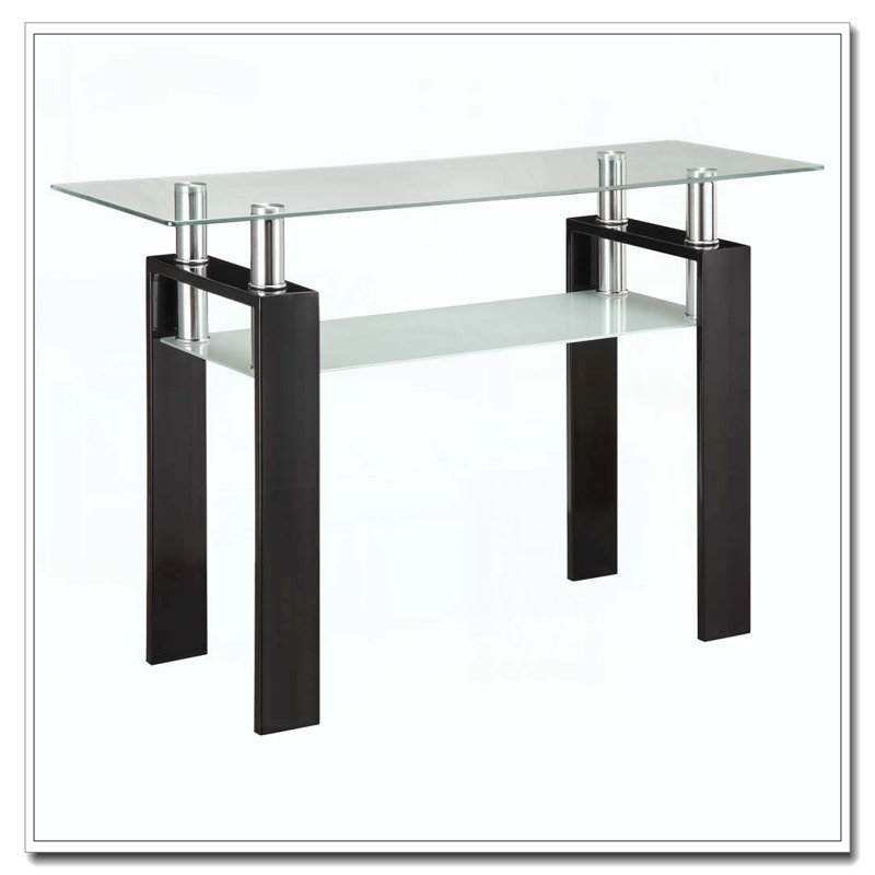 Table de canapé à plateau rectangulaire en verre Randall