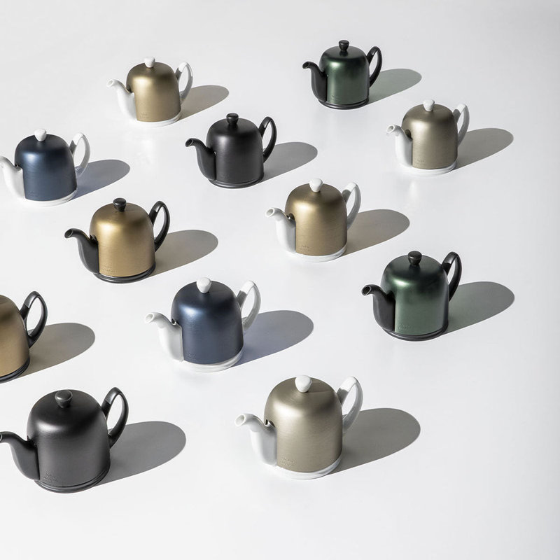 Salam Porcelain Teapot Set Teapot, 33.81 fl oz, White/Blue