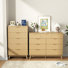 Ensemble de chambre à coucher 2 pièces Water Ripple: commode large 9 tiroirs et commode haute 5 tiroirs