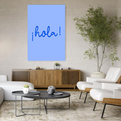 «Cheerful Hola Greeting», art mural moderne et vibrant