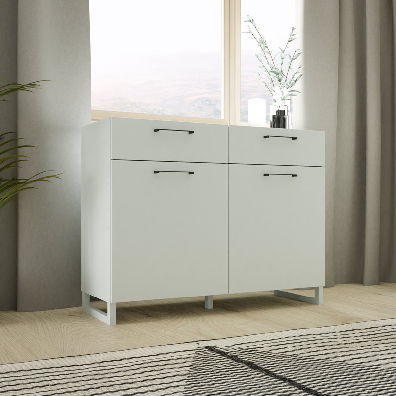 Baskas 2 - Drawer Rectangle Accent Chest, Grey