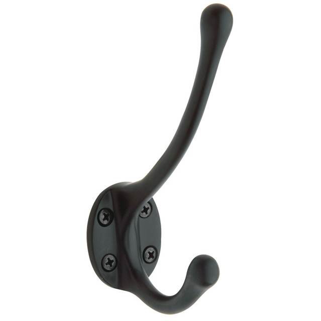Costume Wall Hook, Satin Black