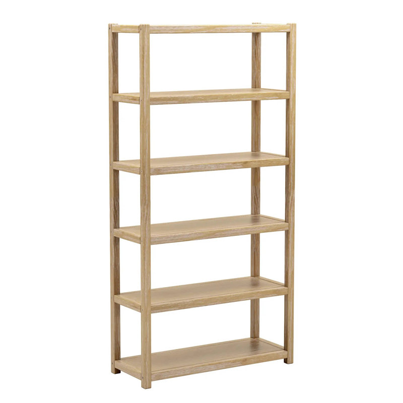 Greenport Bookcase, (6 Shelves) 71.25" H x 36" W x 14.25" D, Brushed Driftwood