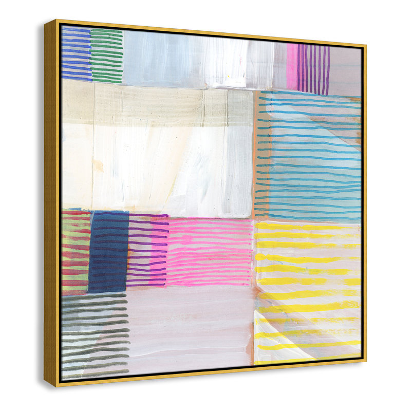 Bright Net III by Cartissi, Gold Framed, 37.5" H x 37.5" W x 2" D