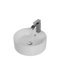 Lavabo de salle de bain rond en céramique blanc - Décoration polyvalente pour lavabo de comptoir Modern