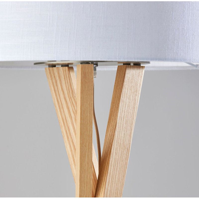 Harcourt 63'' Tripod Floor Lamp, Natural Wood