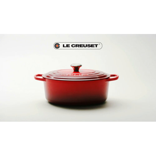 Le Creuset Enameled Cast Iron Signature 5 Quart Oval Dutch Oven in Flame —  Las Cosas Kitchen Shoppe