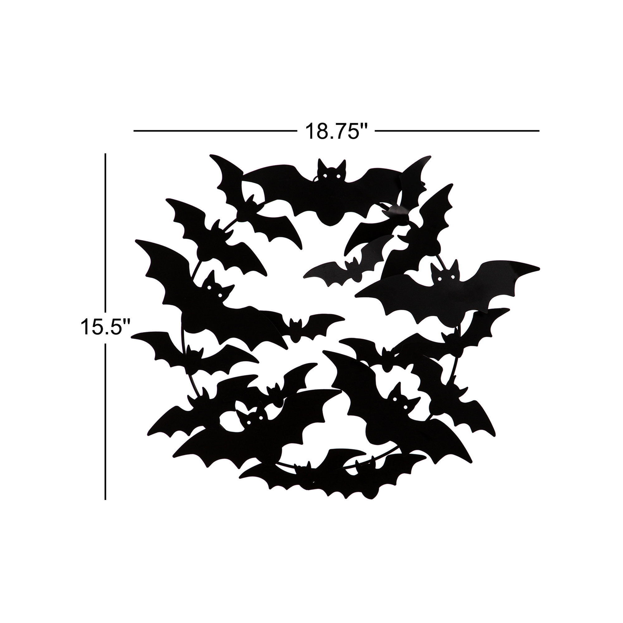Metal Bat Halloween Indoor/Outdoor Wreath