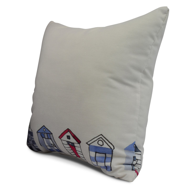 Housse de coussin d'extérieur carrée Nantucket, Ivoire, 20 po x 20 po