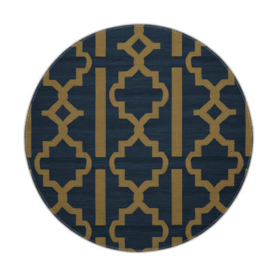 Trellis Gray Indoor and Outdoor Area Rug