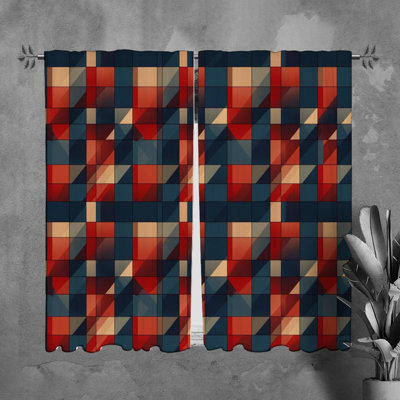 Paire de rideaux obscurcissant en polyester Tawon