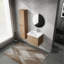 Meuble-lavabo mural 24 po avec lavabo et armoire latérale, portes à fermeture douce, armoire combinée 24 po-129864202