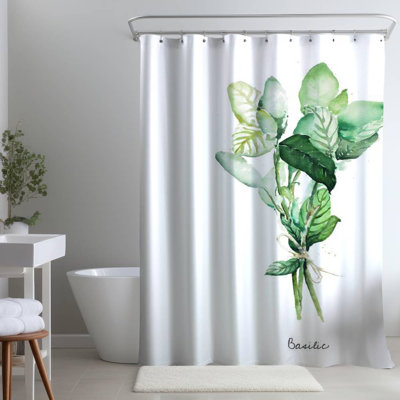 Shower Curtain GA90 – Polyester Shower Curtain, Dye Sublimation Print, 71" W × 74" L