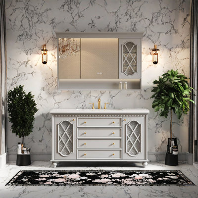 American retro and simple bathroom cabinet