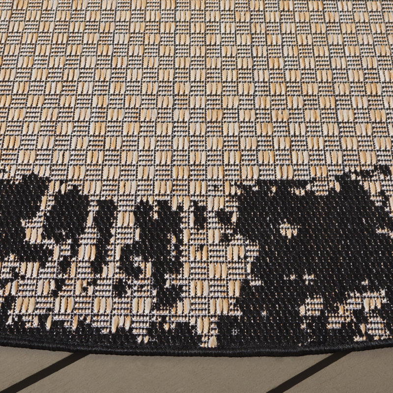 Lanam Performance Performance Abstract Rug, Round 6'7"